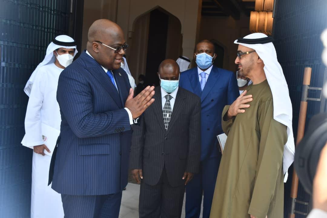 Félix Tshisekedi, président de la RDC et le prince des Emirats Arabes Unis