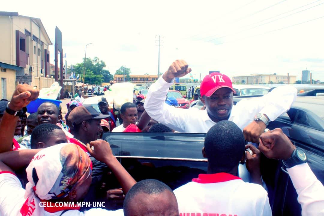 L'arrivée du Coordonnateur National chargé de la mobilisation et propagande au siège de l'interfédéral/Kinshasa l'UNC, Célé Yemba.