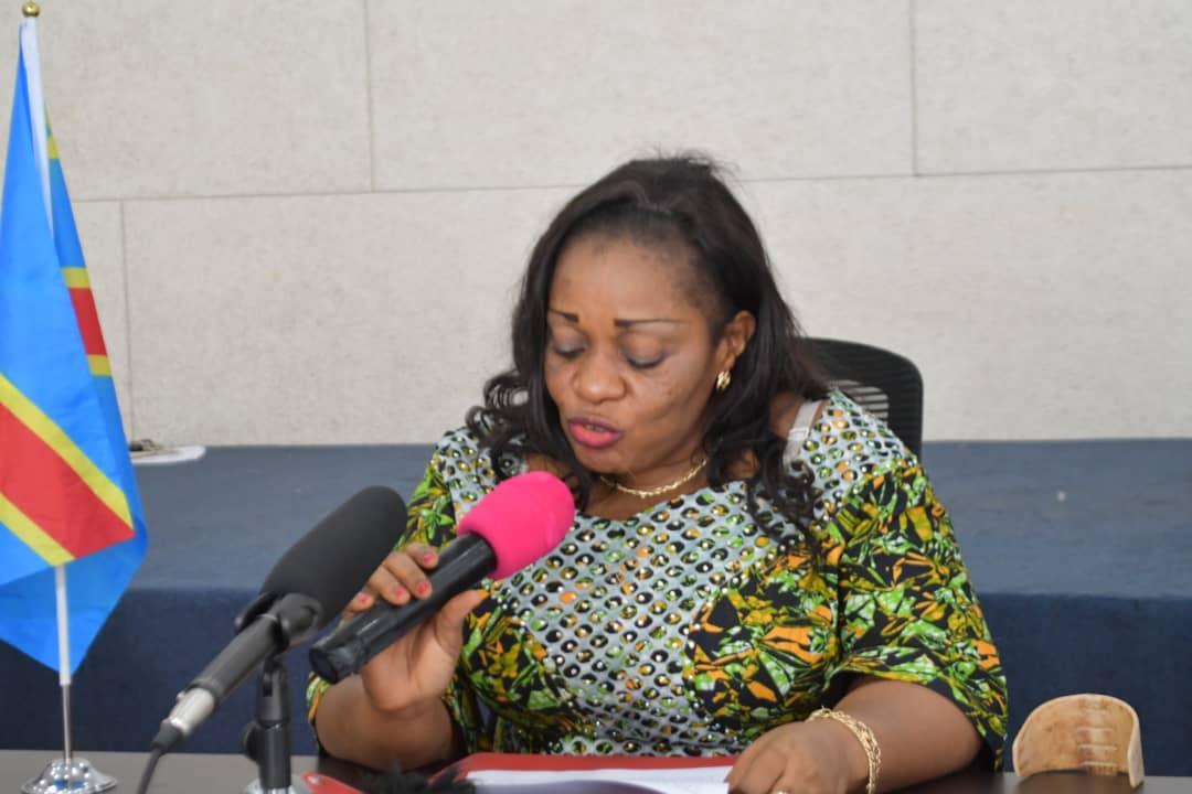 La ministre déléguée en charge des PVH-APV, Irène Esambo