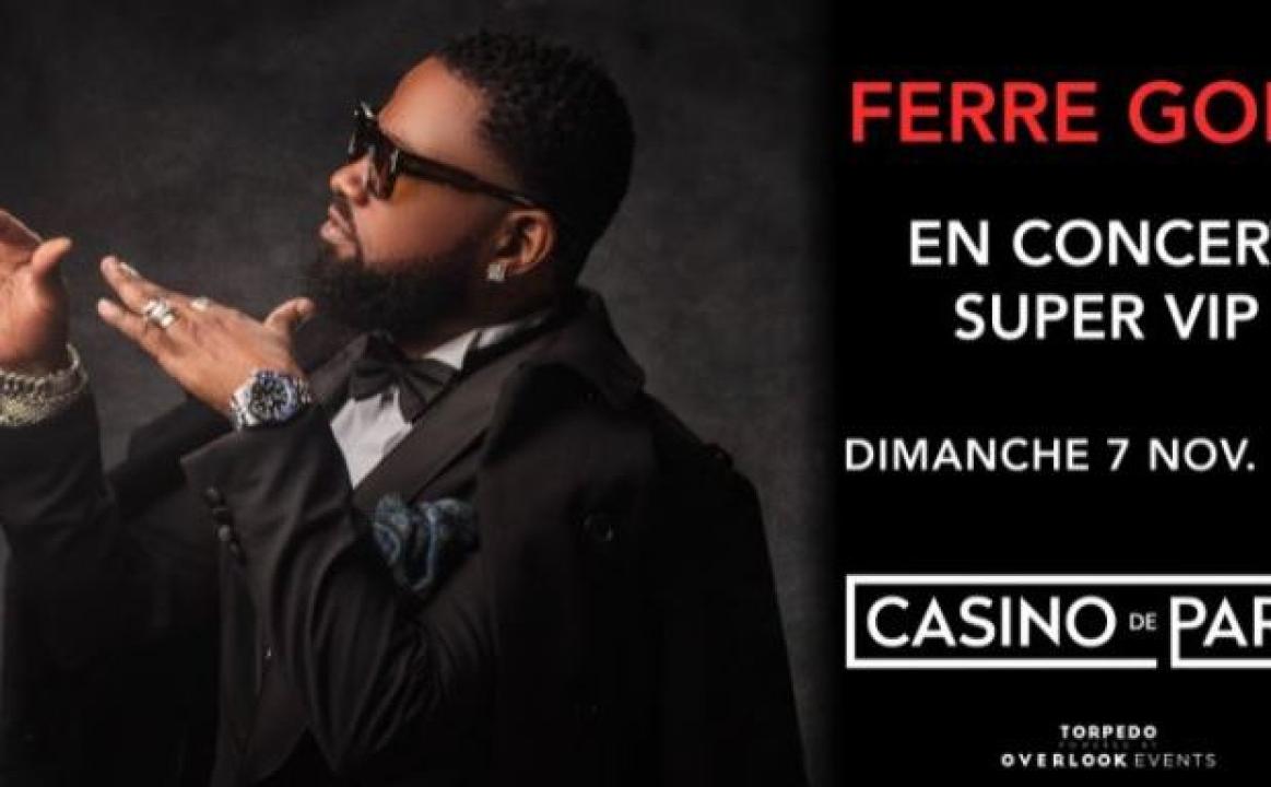 L'affiche du concert de Ferré Gola au Casino de Paris.