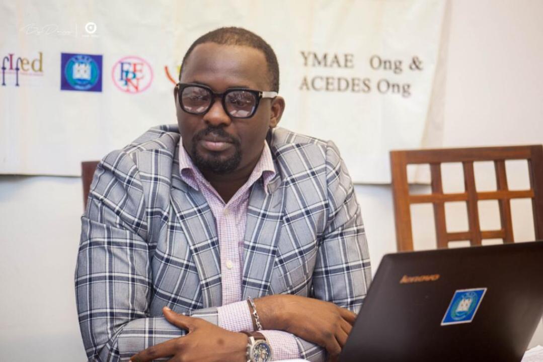 SG Serge BONDEDI, au Centre Wallonie Bruxelles de Kinshasa lors d'un atelier de restitution des activités du programme « Fille d'aujourd'hui femme de demain »