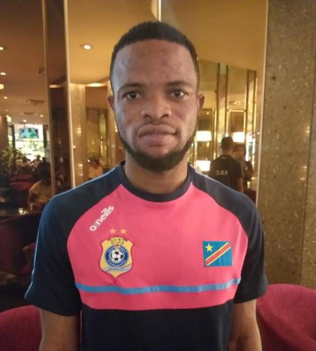 L'international congolais Meschack Elia sous les couleurs de la sélection nationale de la RDC, lors de la CAN Egypte 2019.