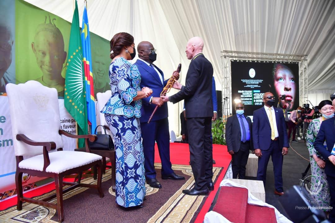 Le chef de l'État, Félix Tshisekedi et la première dame Denise Nyakeru assistent à l'ouverture des travaux du premier colloque panafricain sur l'albinisme