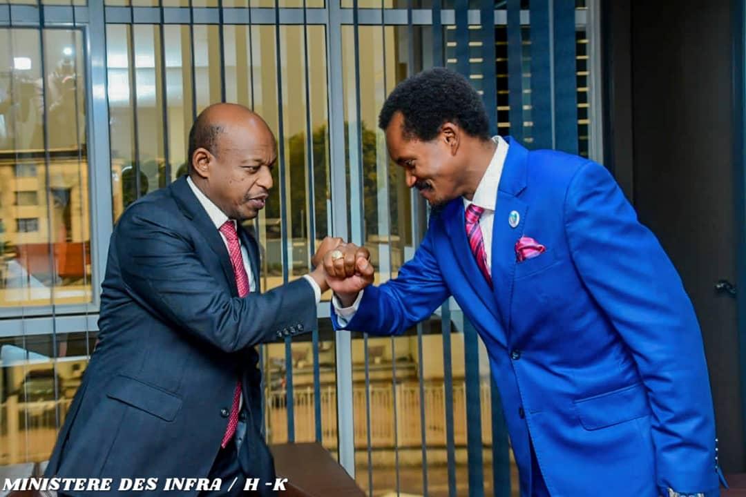 Le ministre national des infrastructures en entretien avec Miguel Katembo, ministre provincial des infrastructures du Haut-Katanga