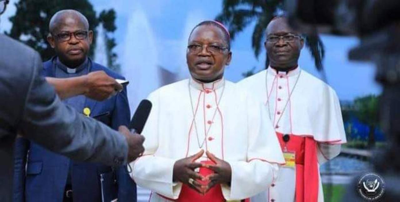 Le président de la CENCO, Mgr Utembi après la rencontre avec le Chef de l'Etat, Félix Tshisekedi 