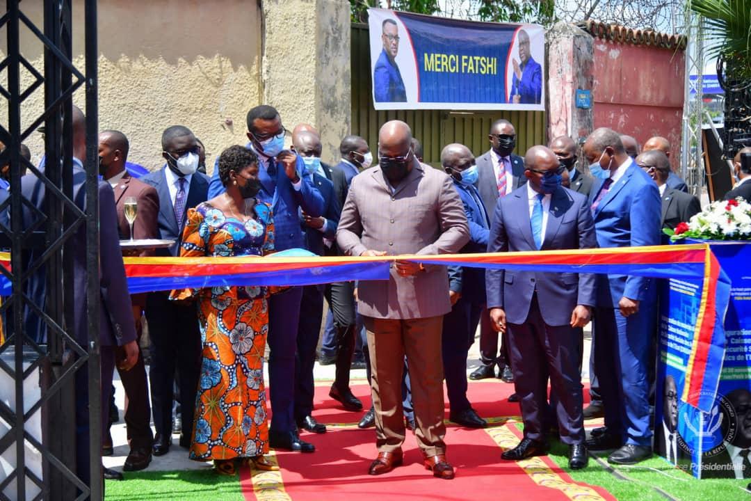 Félix Tshisekedi inaugure le nouveau siège de la CNSSAP à Kinshasa, mardi le 30 novembre