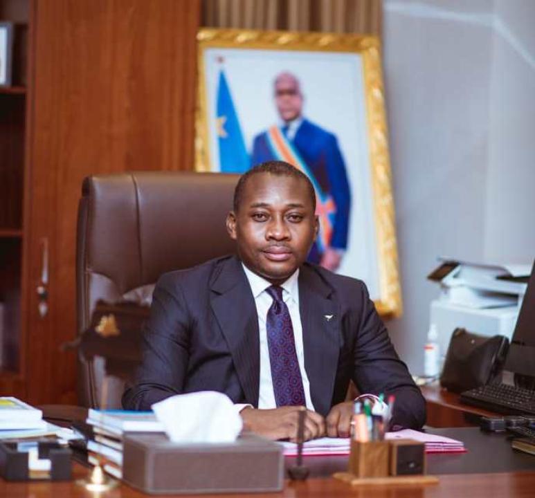 Le ministre d'Etat en charge de l'Aménagement du territoire, Guy Loando Mboyo