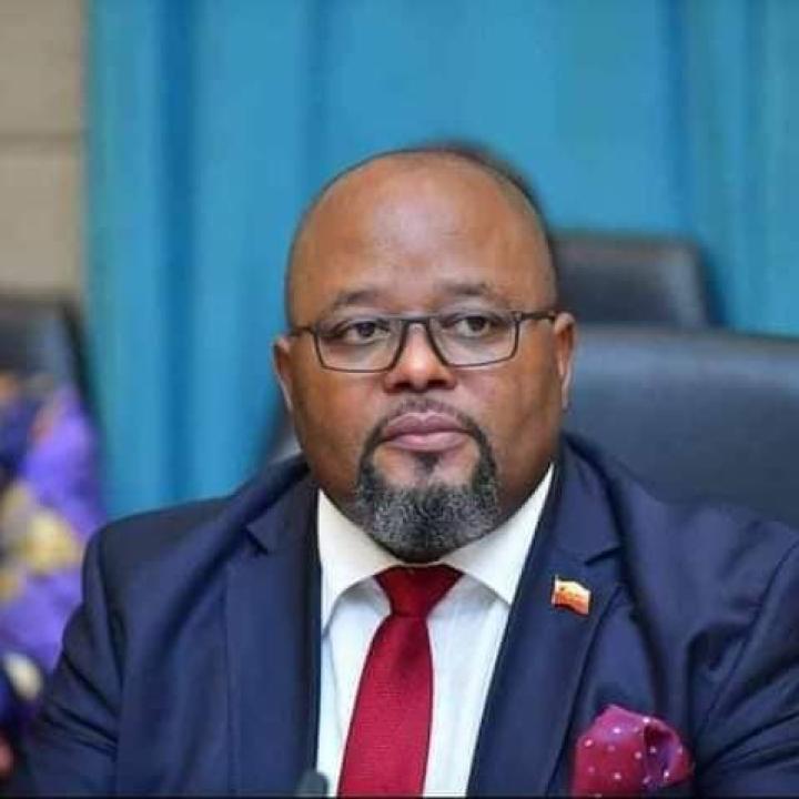 Le ministre d'État en charge du budget, Aimé Boji Sangara