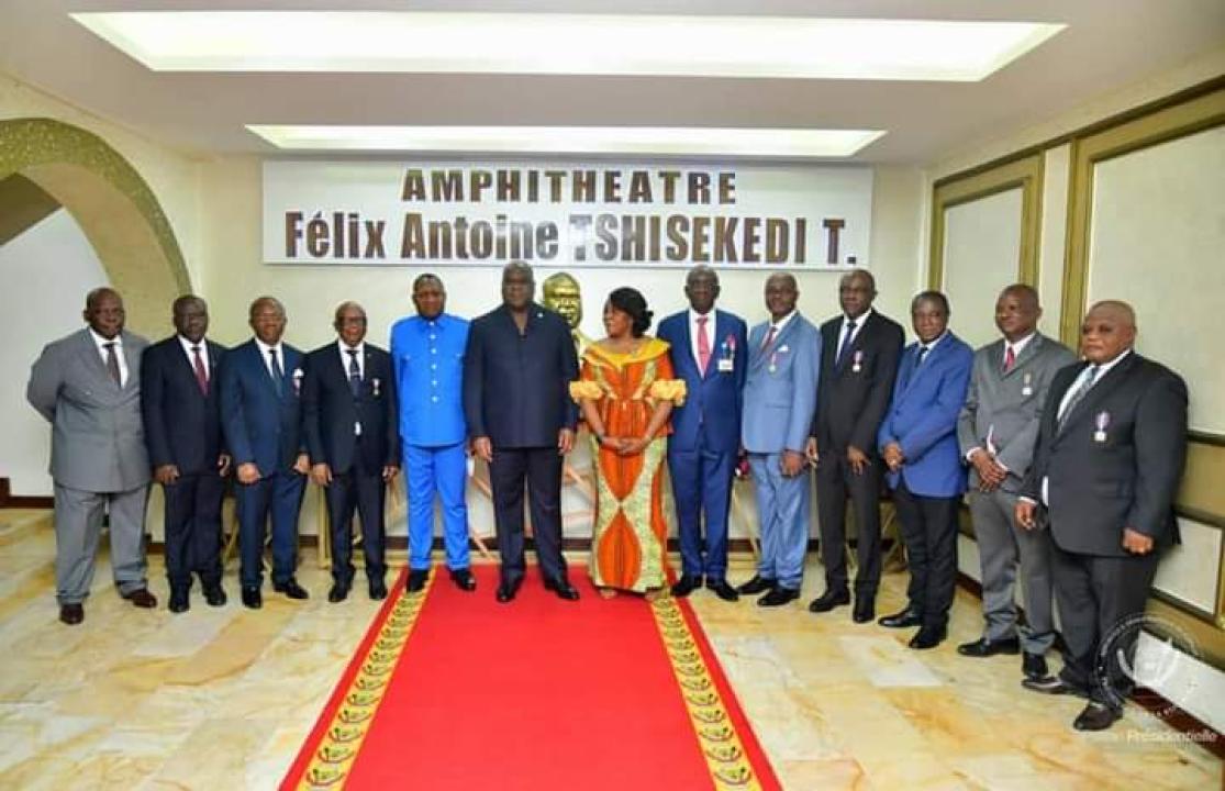 Le président Félix Tshisekedi procède à l'inauguration d'un amphithéâtre moderne à l'IGF,  mardi 16 novembre