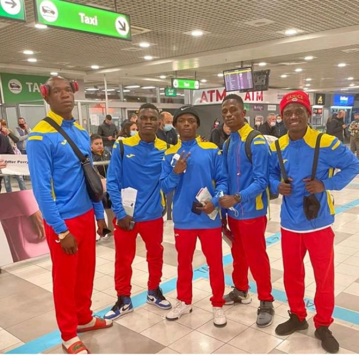 Les 5 athlètes qui ont représenté la RDC au 21ème championnat du monde de boxe Serbie 2021.