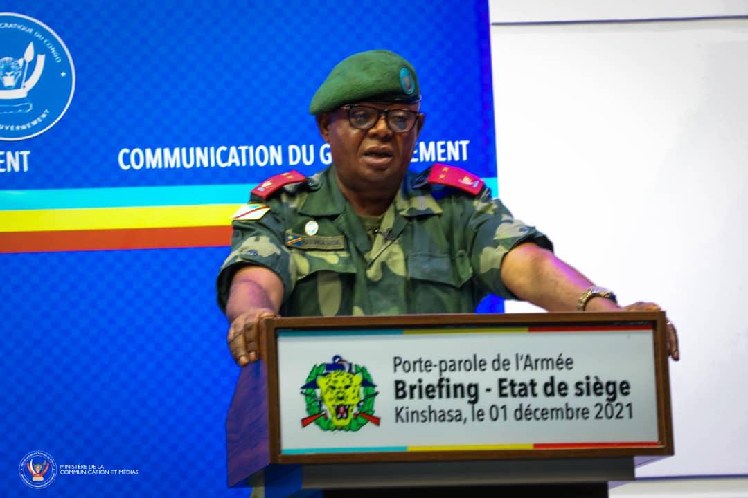 Le porte-parole des FARDC, le général Kasonga