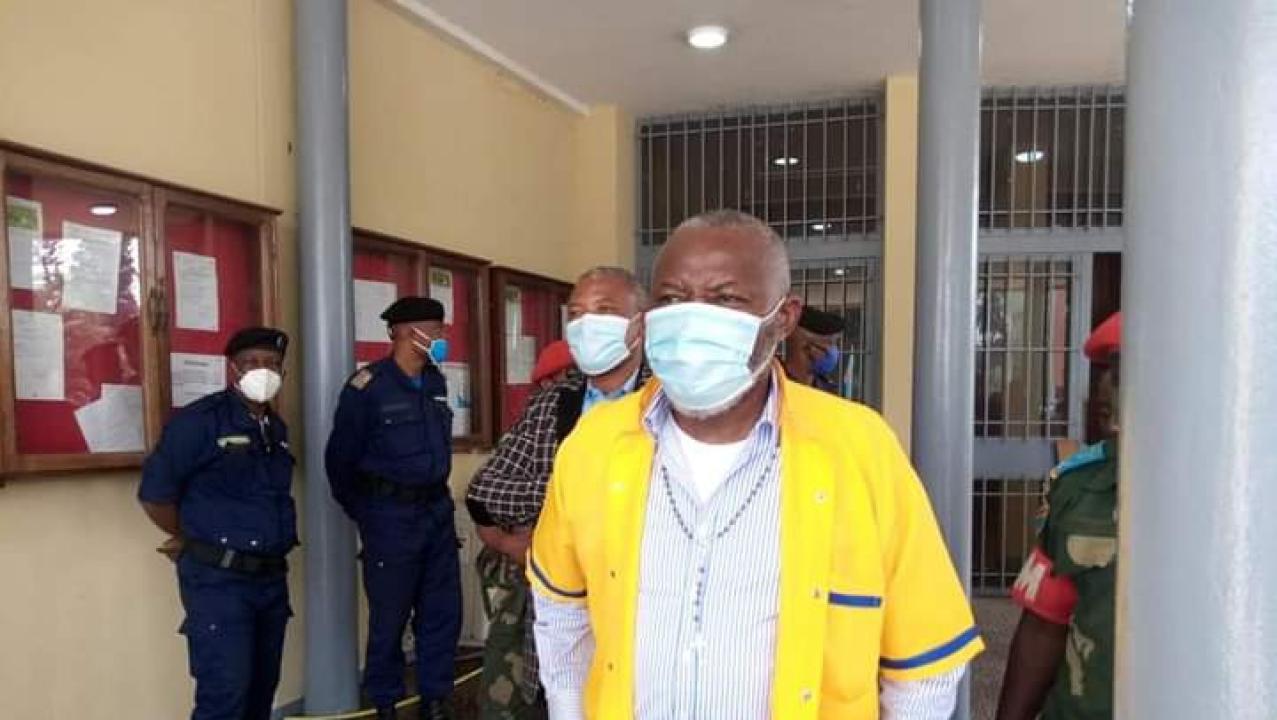 Le prisonnier Vital Kamerhe devant la cour de cassation. Crédit photo Edmond Izuba