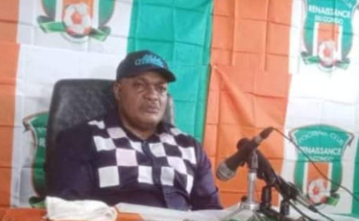 Évêque Pascal Mukuna, lors de son point de presse tenu dans la commune de Bandalungwa à Kinshasa.