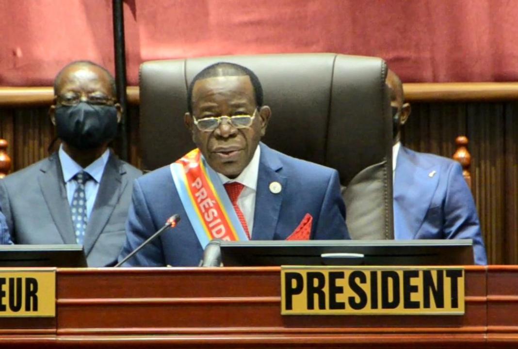 Le président du Sénat, Modeste Bahati Lukwebo
