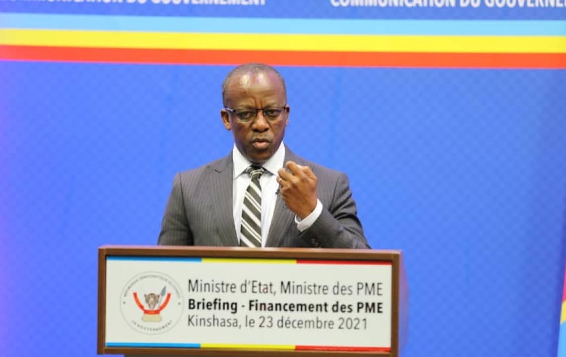Le ministre d'État chargé des Petites et moyennes entreprises, Eustache Muhanzi Mumbembe