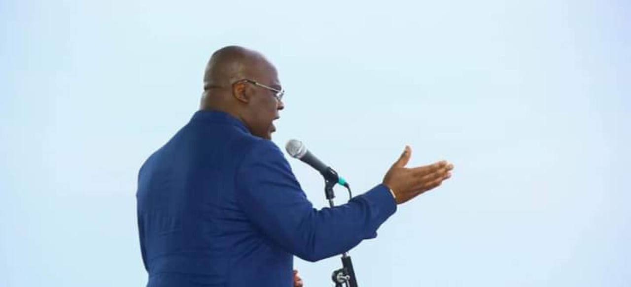 Félix Tshisekedi lors de son meeting à Mbuji-Mayi