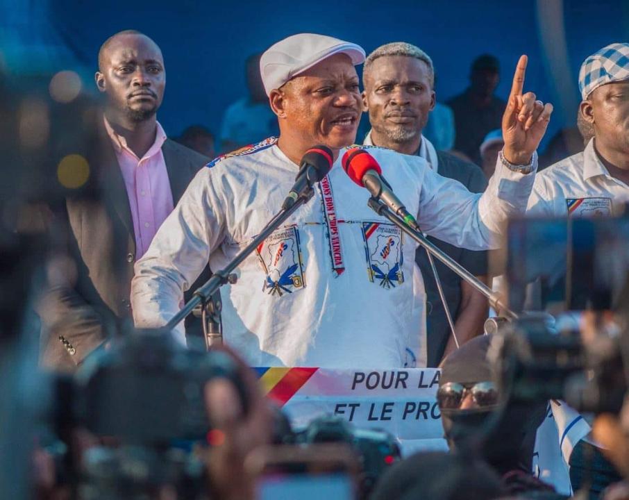 Jean-Marc Kabund, président ai de l'UDPS lors d'une adresse devant les cadres et militants de ce parti