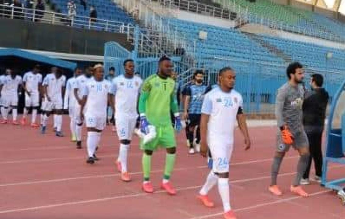 Les léopards de la RDC, lors de la rencontre face au Pyramids FC d'Égypte.