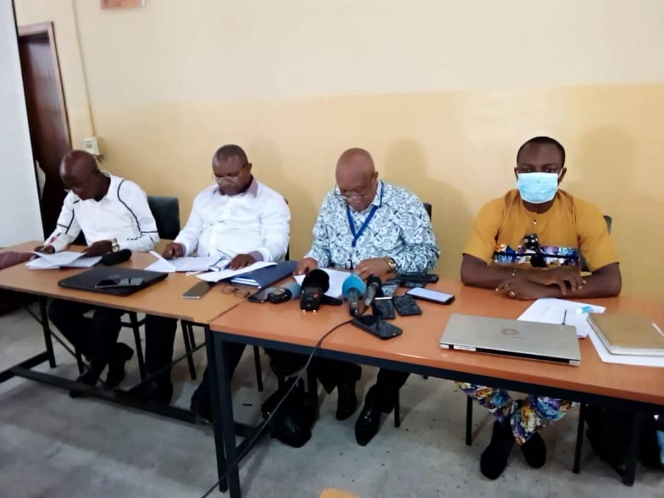 Les membres de l'ODEP en conférence de presse
