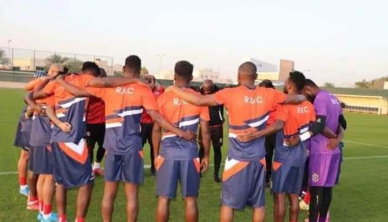 Les Léopards de la RDC, lors de leur première séance d'entraînement au Royaume du Bahreïn.