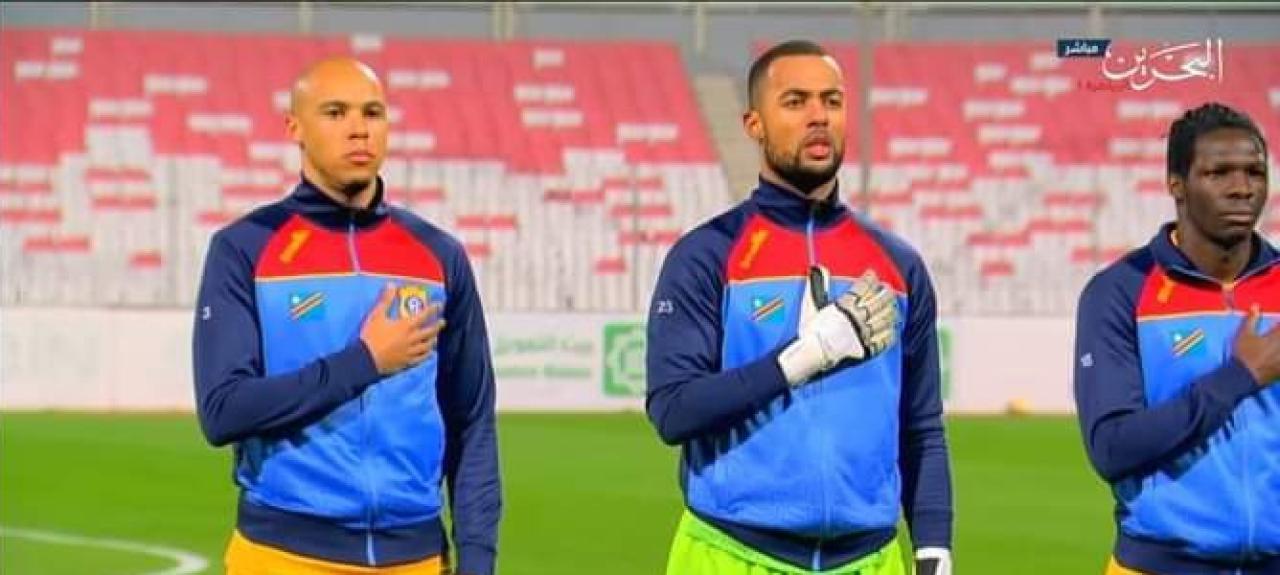Tisserand, Kiassumbua et N'sakala, lors de la rencontre RDC-Bahreïn.