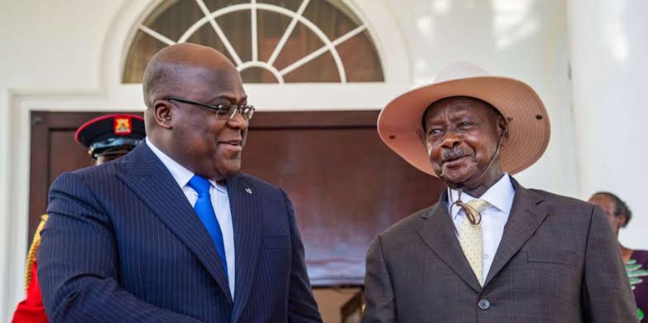 Le président Félix Tshisekedi et son homologue ougandais Yoweri Museveni