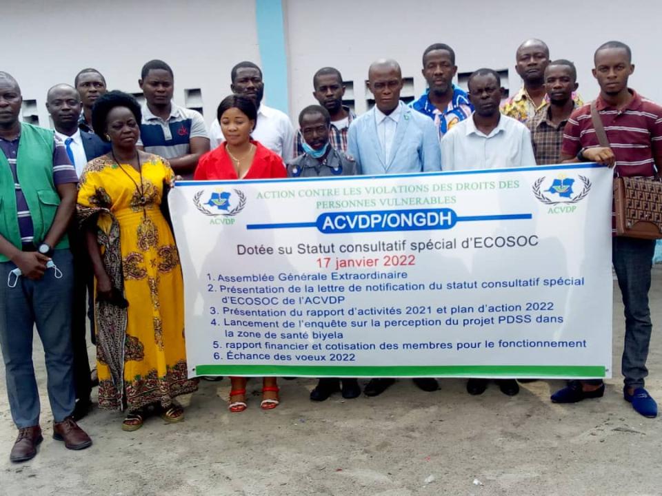 Les membres de l'ONG ACVDP