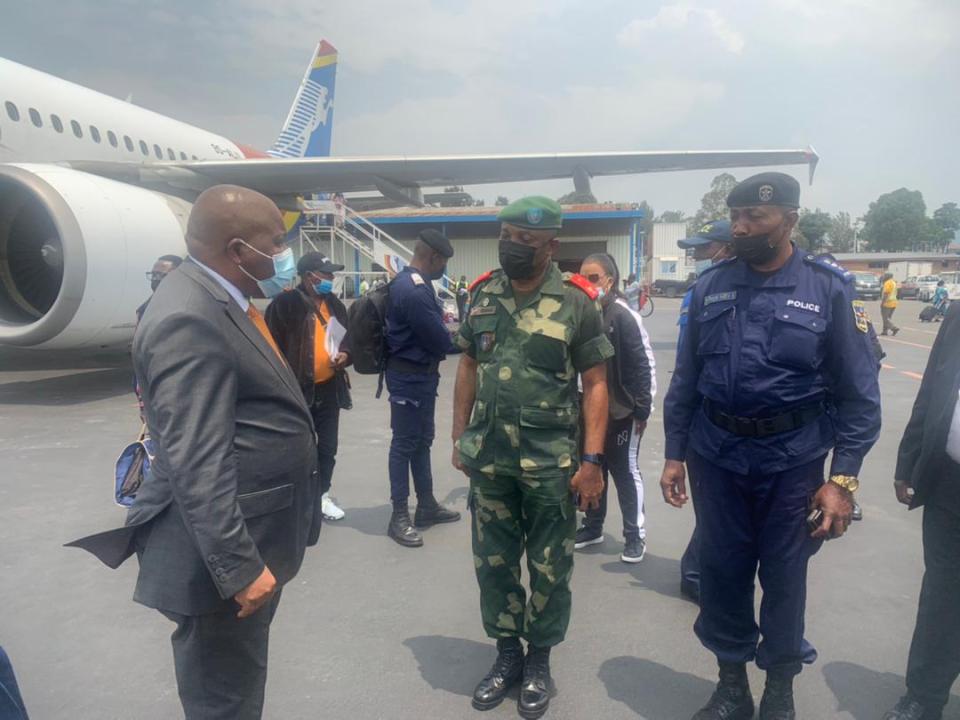 Arrivée du ministre d'état au développement François Rubota à Goma pour une visite d'inspection