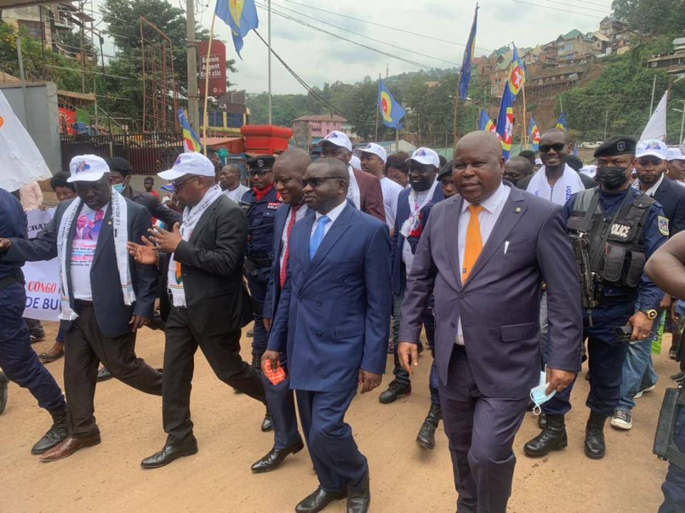 Le ministre d'état François Rubota acceuilli en grande pompe à Bukavu dans la province du Sud-Kivu, lundi 14 février