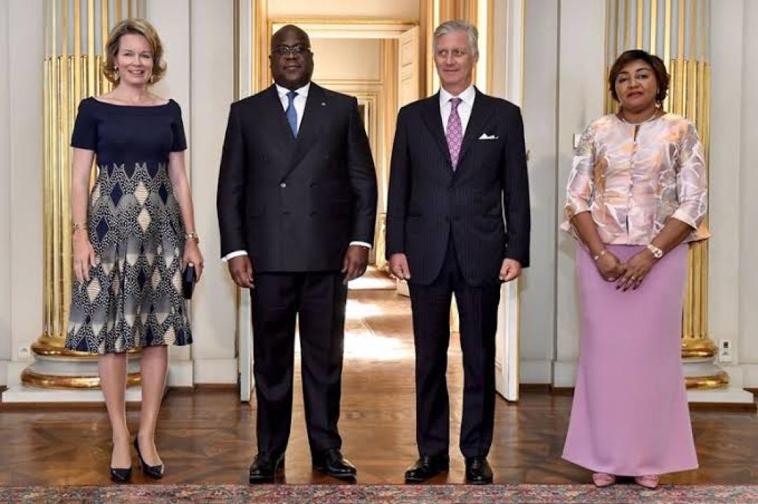 Le président Félix Tshisekedi et son épouse Denise Nyakeru reçu par le couple Royal de Belgique [ Photo d'illustration]