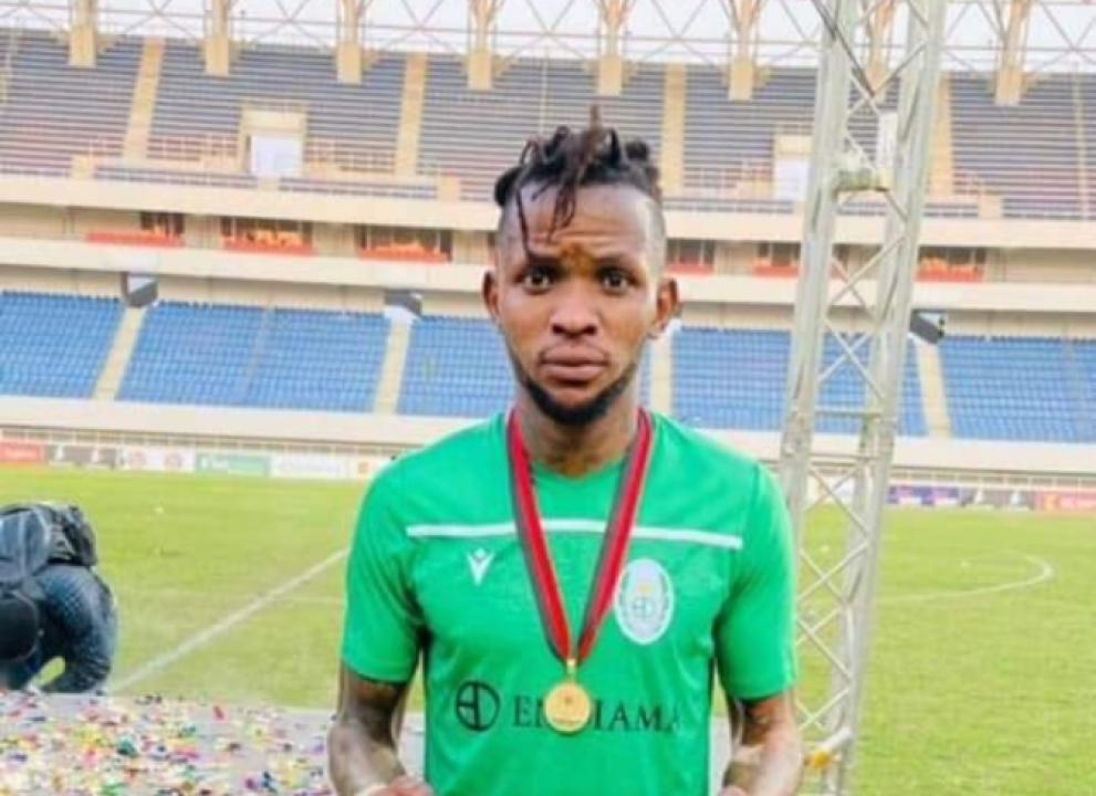 Joyce Lomalisa Mutambala, lors du sacre de Sagrada Esperança, en Super Coupe d'Angola.