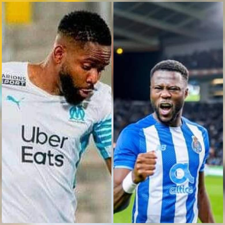 Cédric Bakambu, sous les couleurs de l'OM, et Chancel Mbemba, sous les couleurs du FC Porto