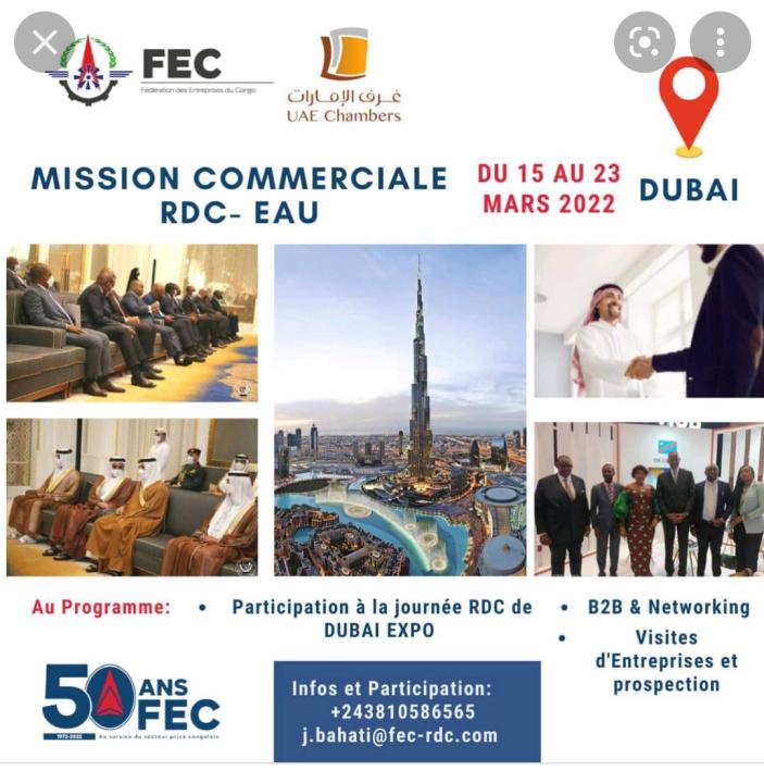 L'affiche de la participation de la RDC à l'Expo Dubaï 2020