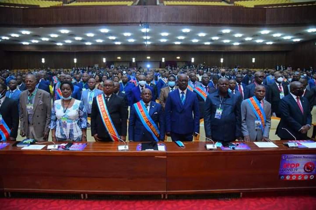 Les députés provinciaux de la République réunis au palais du peuple à Kinshasa.