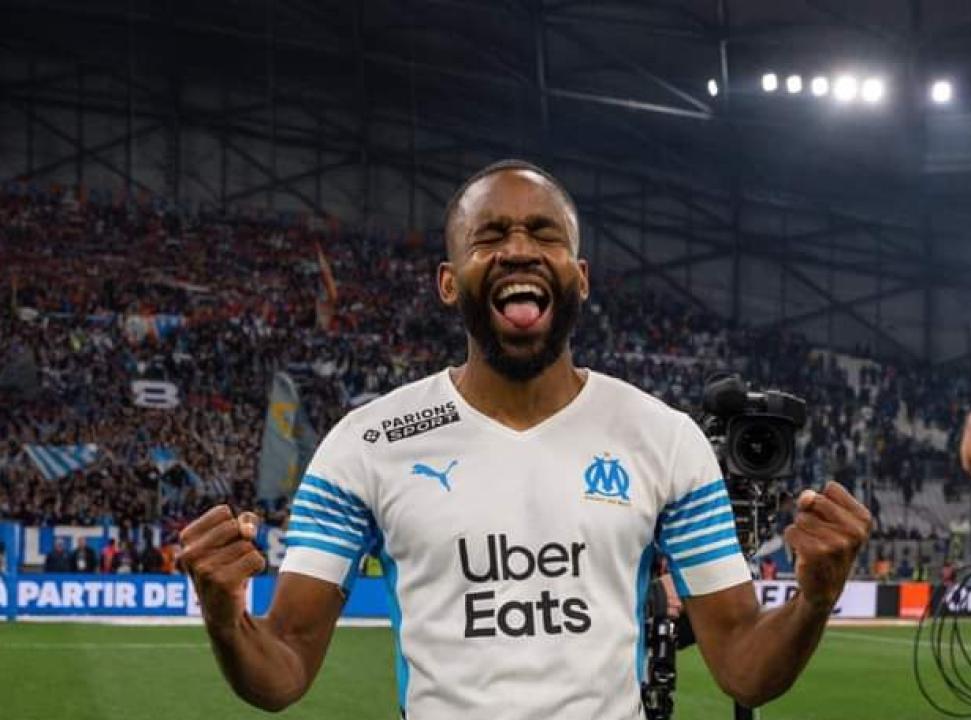 Cédric Bakambu sous les couleurs de l'OM, lors de la rencontre face à Nice.