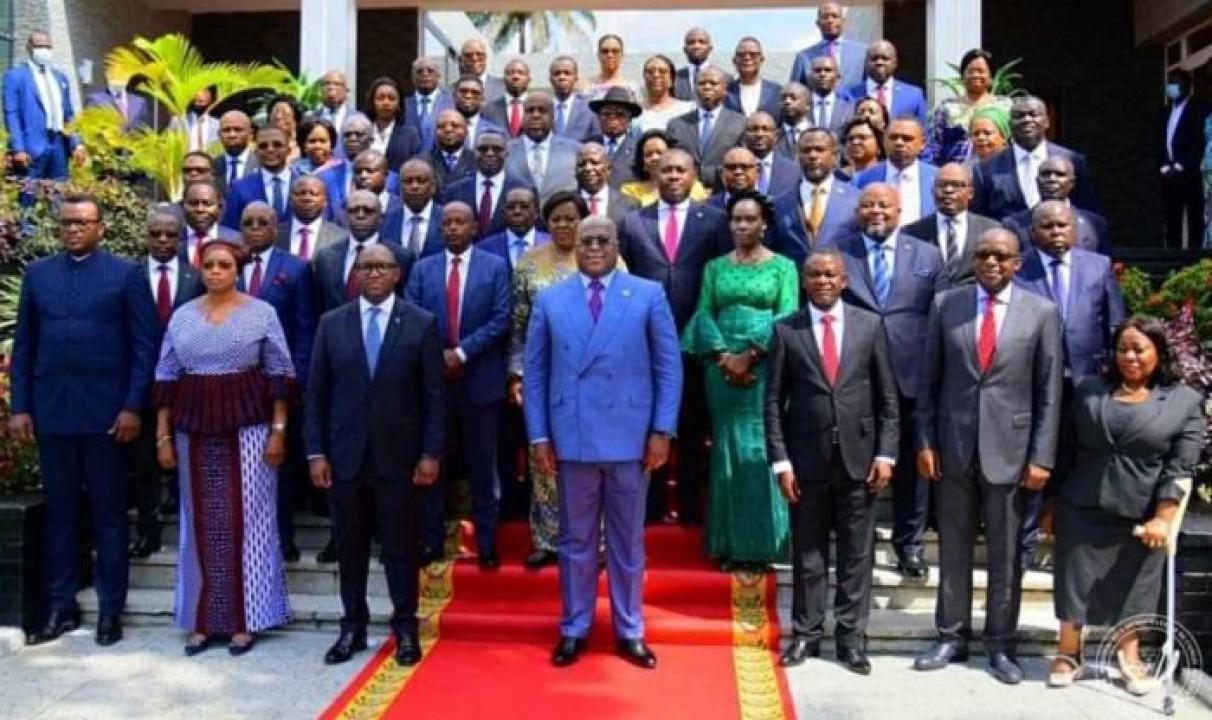 Le président Félix Tshisekedi et les ministres, membres du gouvernement Sama Lukonde