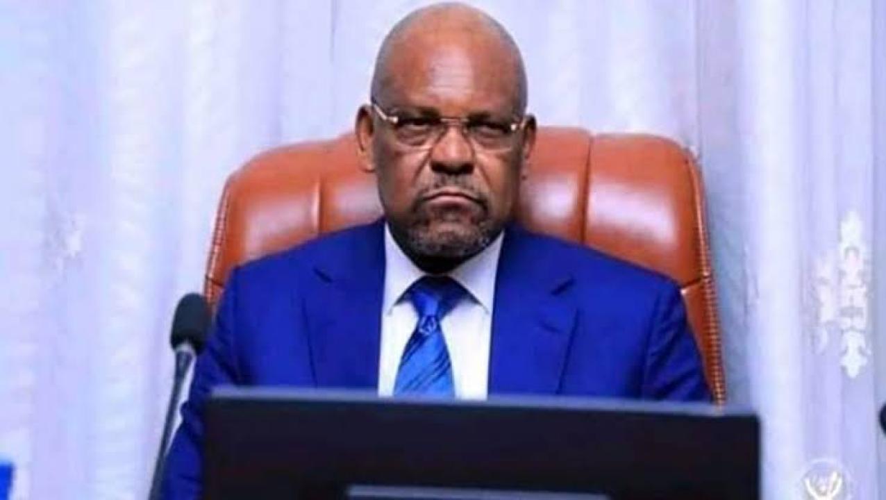 François Beya, conseiller spécial du chef de l'État en matière de sécurité avec le président de la République, Félix Tshisekedi.
