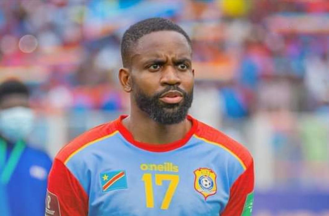 Cédric Bakambu, lors de la rencontre RDC-Maroc, au stade des martyrs de Kinshasa.