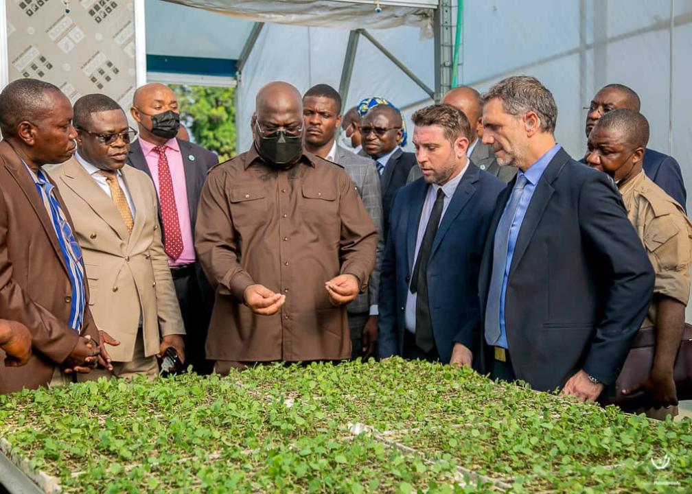 Le président Félix Tshisekedi lors de sa visite au parc agro- industriel et présidentiel de la Nsele