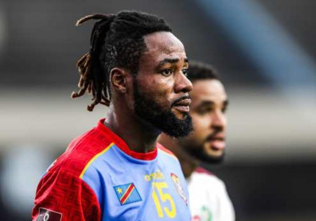 Christian Luyindama lors du barrage aller des éliminatoires du mondial Qatar 2022 disputé au stade des martyrs de Kinshasa.