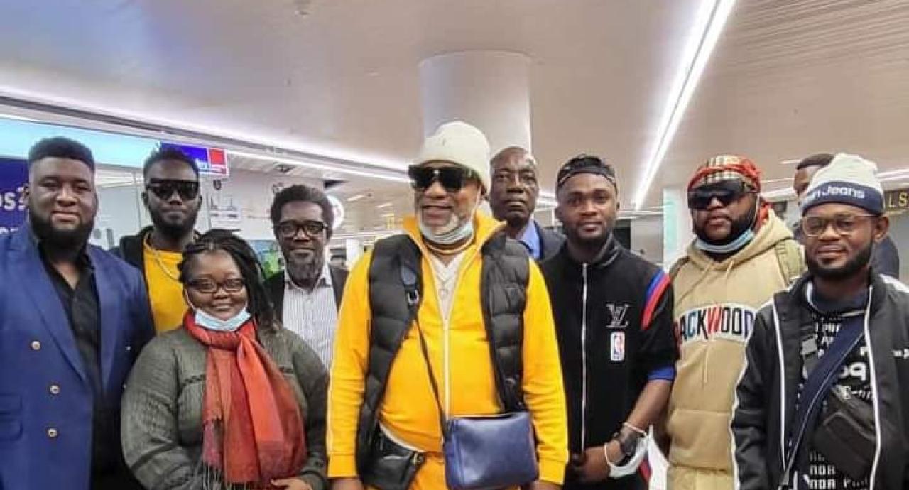L'ambassadeur culturel de la RDC, Koffi Olomide et sa délégation à Bruxelles.