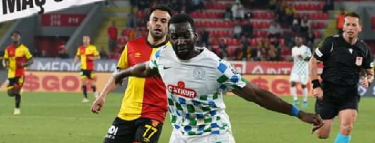 Yannick Bolasie, lors du match Göztepe- Rizespor.
