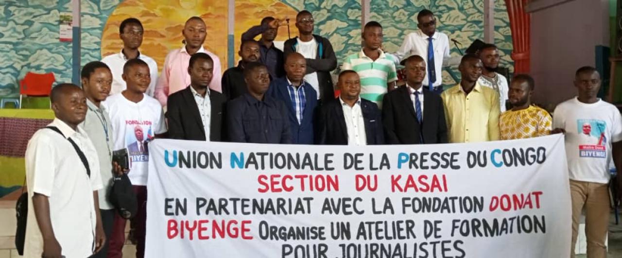 Les journalistes du Kasaï lors d'un atelier de renforcement de capacité