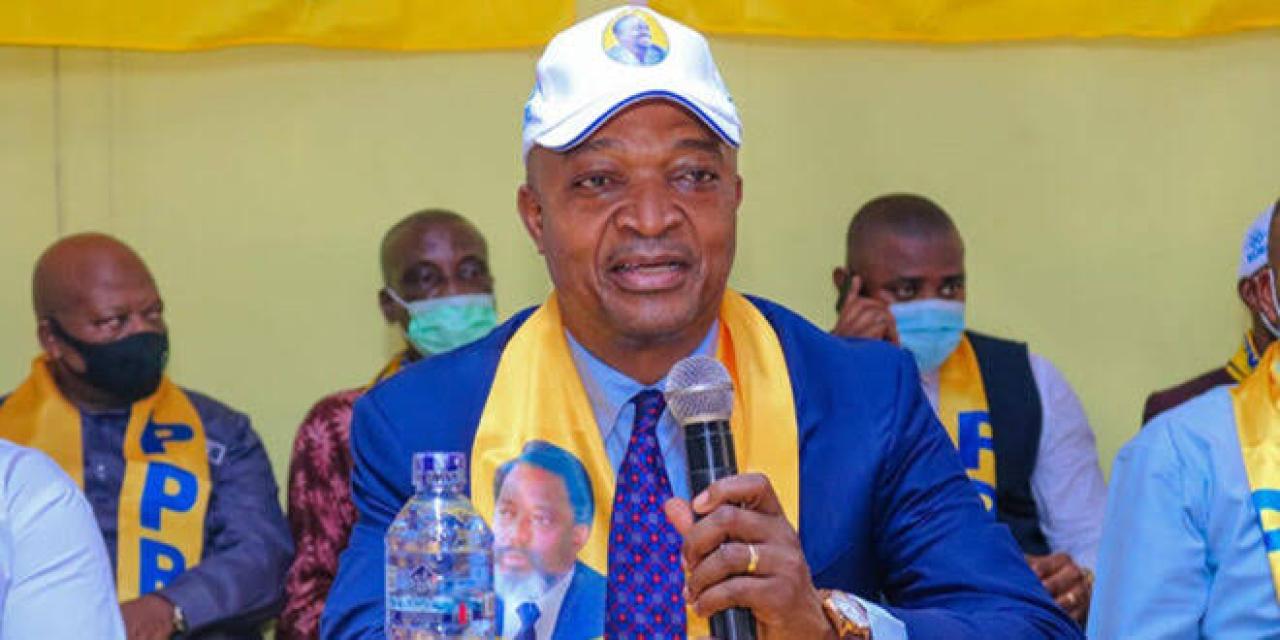 Le secrétaire permanent du PPRD Emmanuel Shadary et certains cadres de ce parti lors d'une réunion [ photo d'illustration]