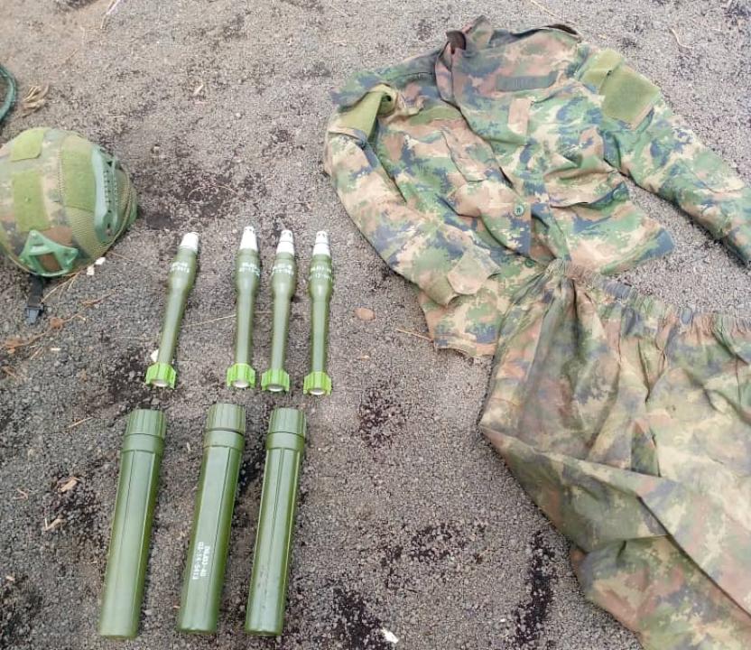 Effets militaires récupérés par les FARDC
