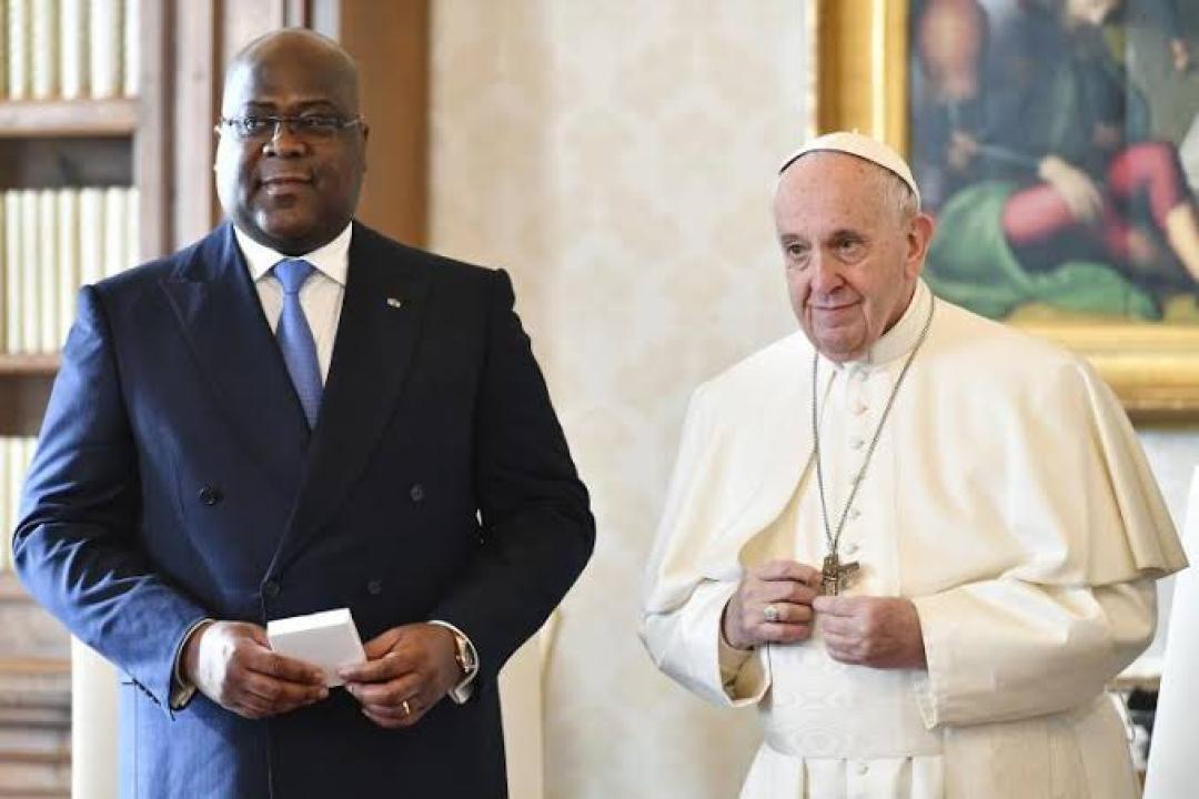 Le président Félix Tshisekedi et le pape François [ photo d'illustration]