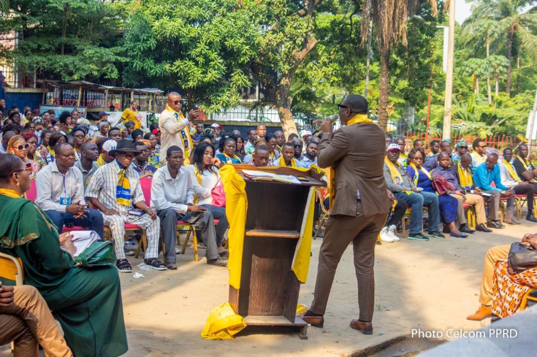 Les militants et cadres du PPRD lors d'une matinée organisée au siège de leur parti à Gombe, jeudi 02 juin 2022