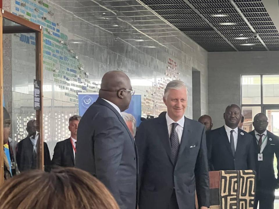 Le Chef de l'état Félix Tshisekedi et le Roi de la Belgique au musée national