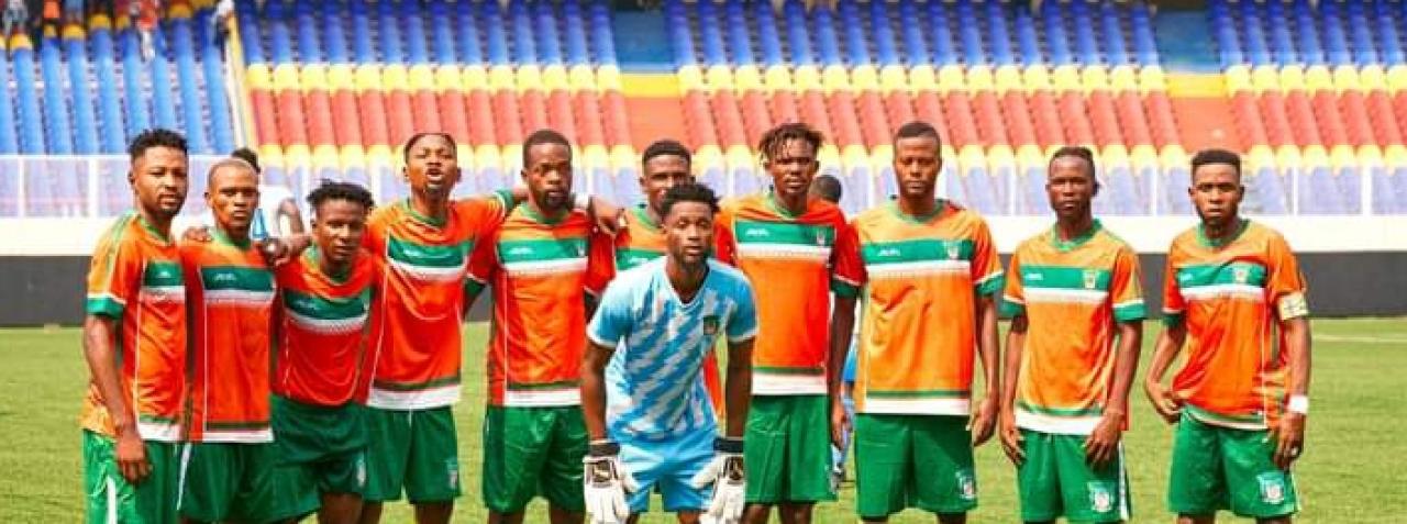 L'équipe du FC Renaissance du Congo, lors d'une rencontre disputée au stade des martyrs de Kinshasa.