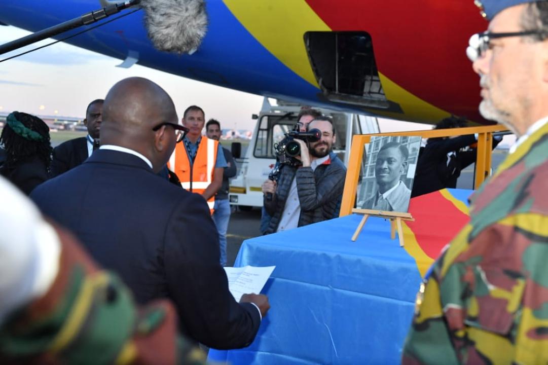 Arrivée de la dépouille mortelle de Patrice Emery Lumumba à Kinshasa